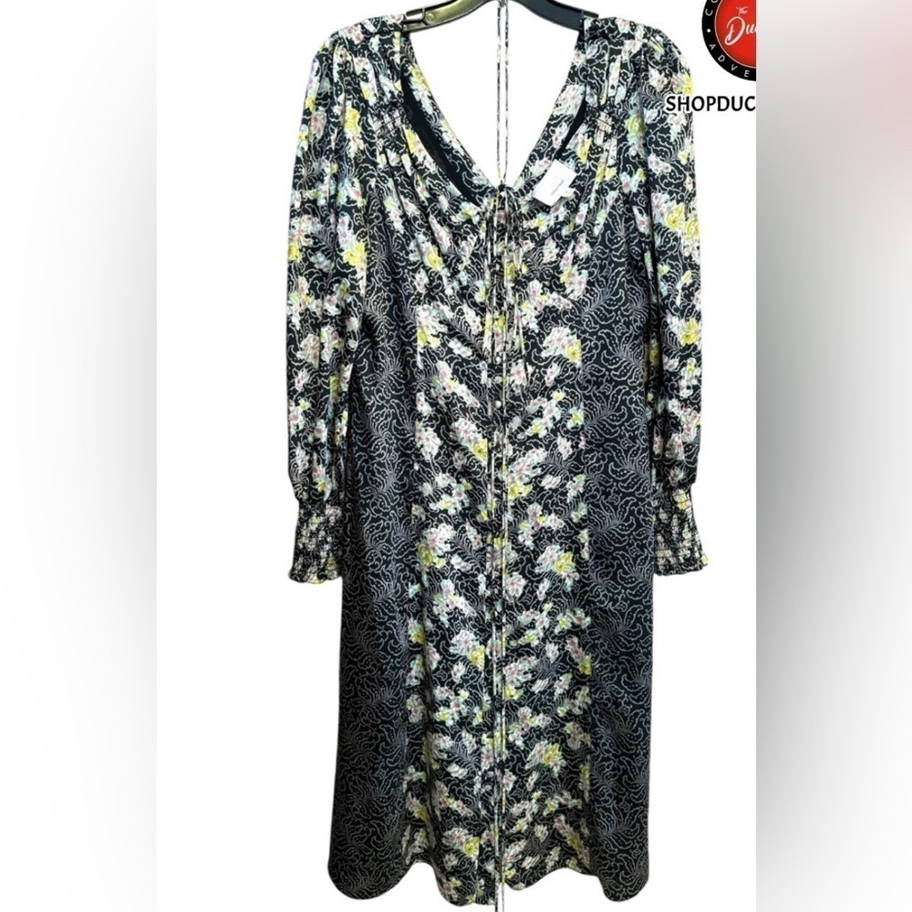CINQ A SEPT||JESSICA PANELED PRINT MIDI DRESS, Size 10, Like New Retails $425